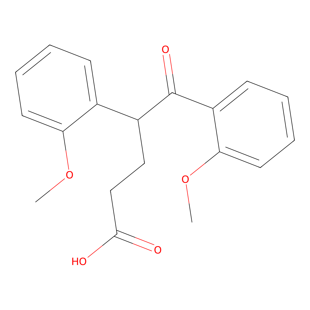 4,5-Bis(2-methoxyphenyl)-5-oxopentanoic acid molecular structure, CAS 681460-14-0