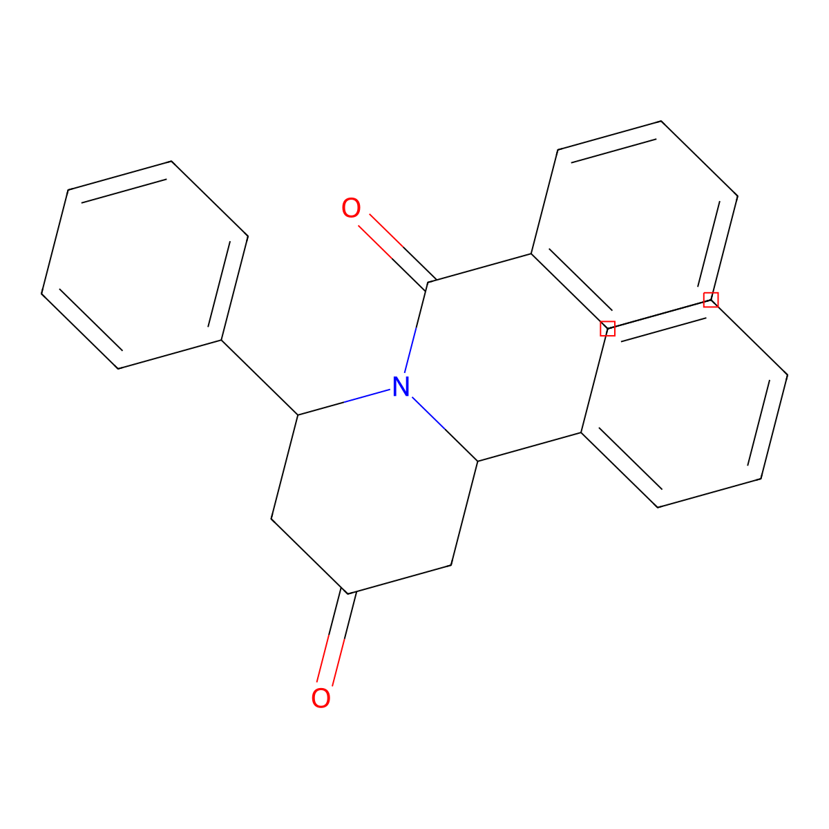 1-Benzoyl-2,6-diphenylpiperidin-4-one molecular structure, CAS 681460-23-1