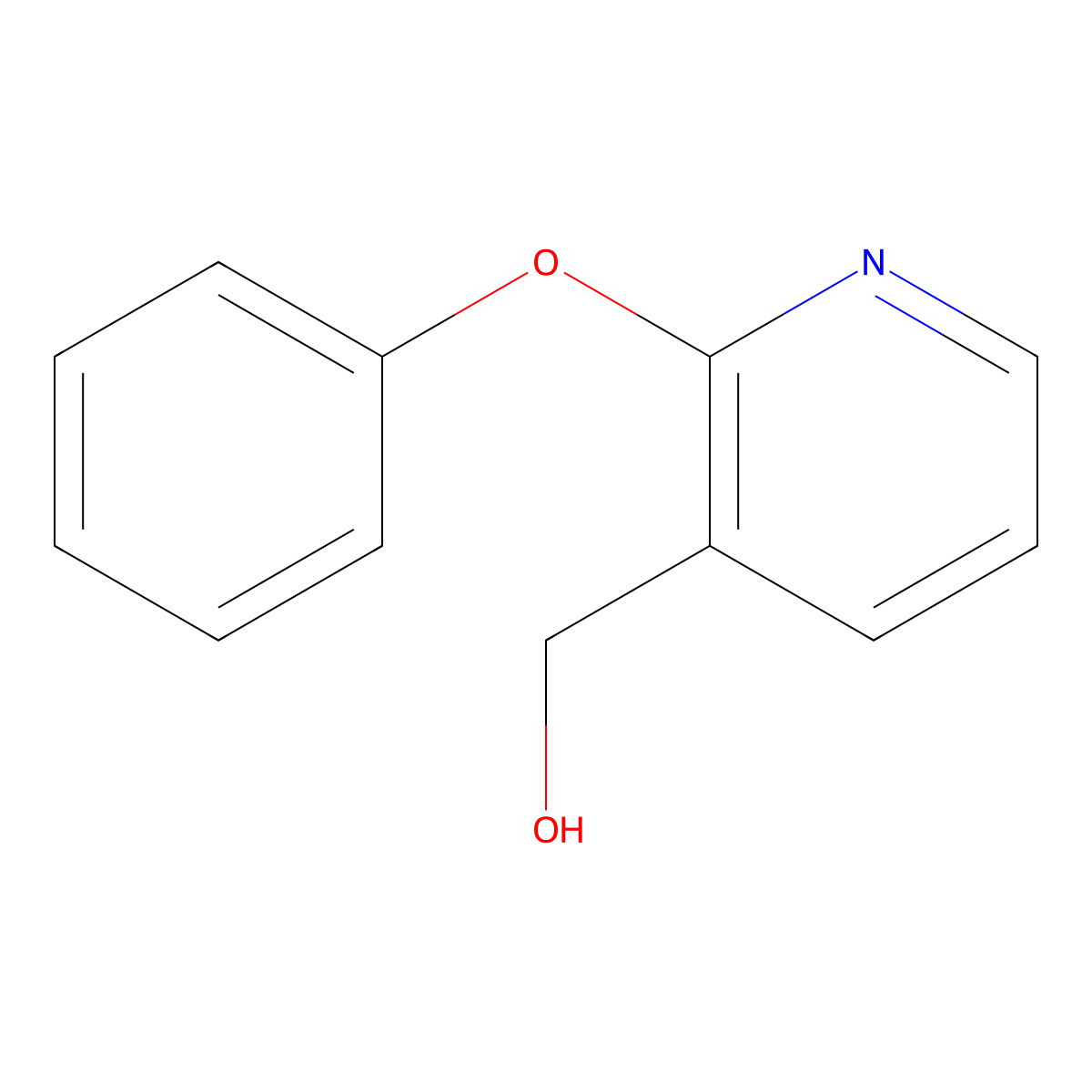 (2-Phenoxypyridin-3-yl)methanol molecular structure, CAS 681460-30-0