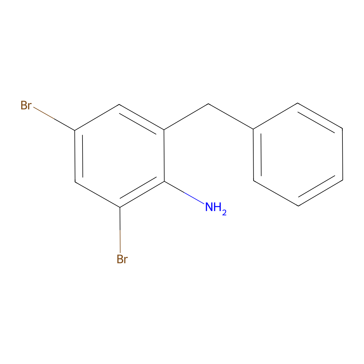 2-Benzyl-4,6-dibromoaniline molecular structure, CAS 681461-53-0