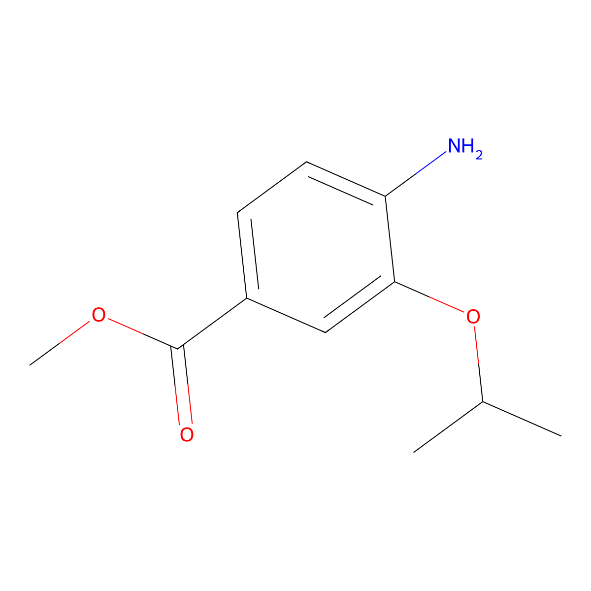 Methyl 4-amino-3-isopropoxybenzoate molecular structure, CAS 681465-85-0