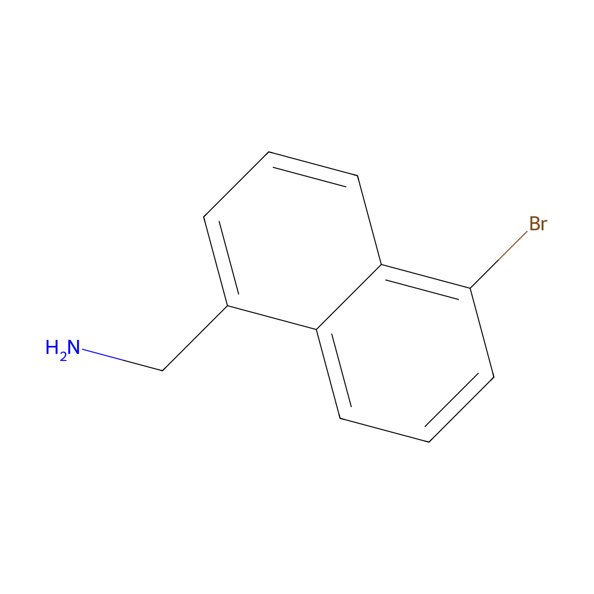 (5-Bromonaphthalen-1-yl)methanamine molecular structure, CAS 681466-09-1