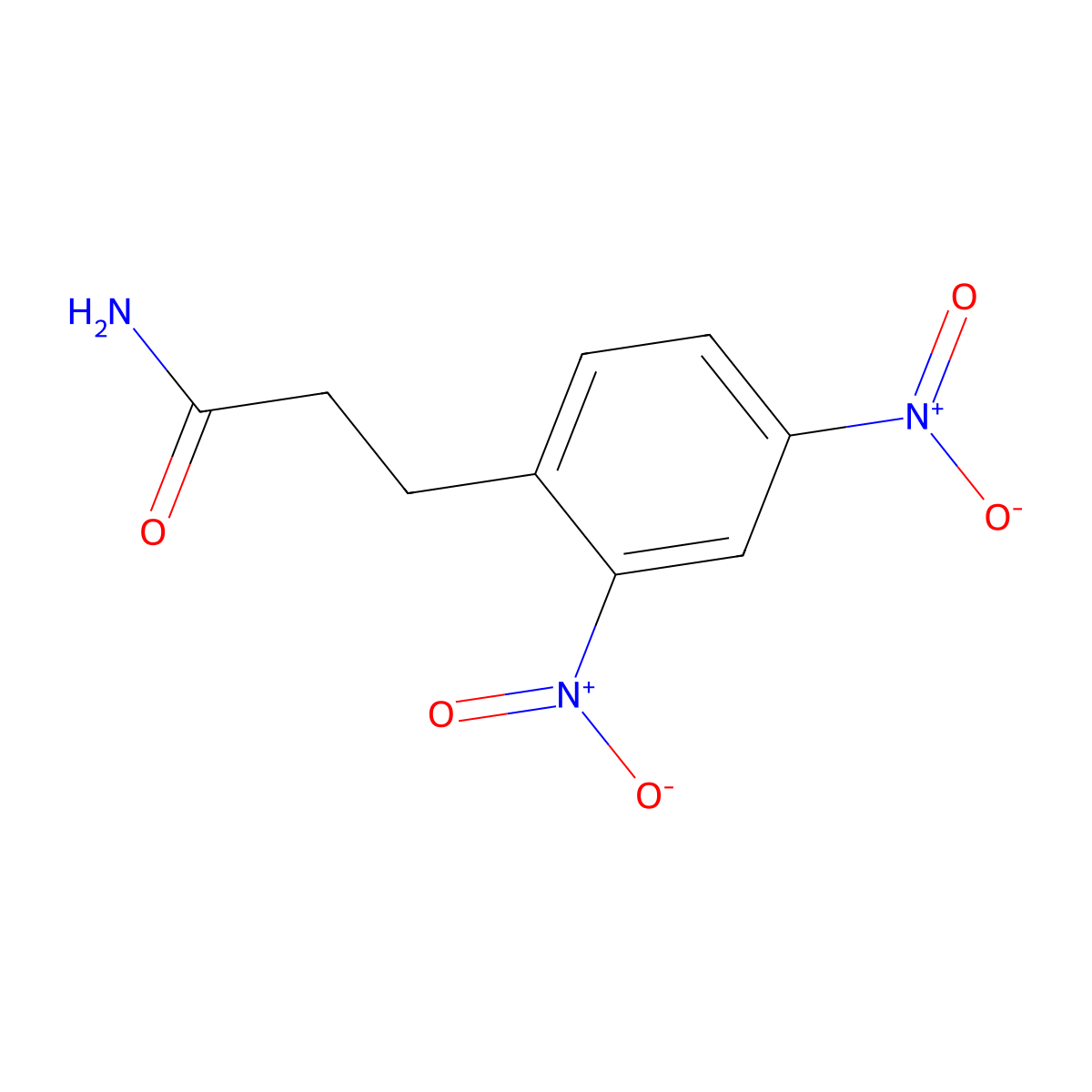 3-(2,4-Dinitrophenyl)propanamide molecular structure, CAS 681466-46-6