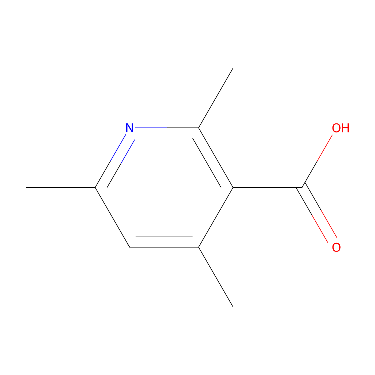 2,4,6-trimethylpyridine-3-carboxylic Acid molecular structure, CAS 681468-19-9
