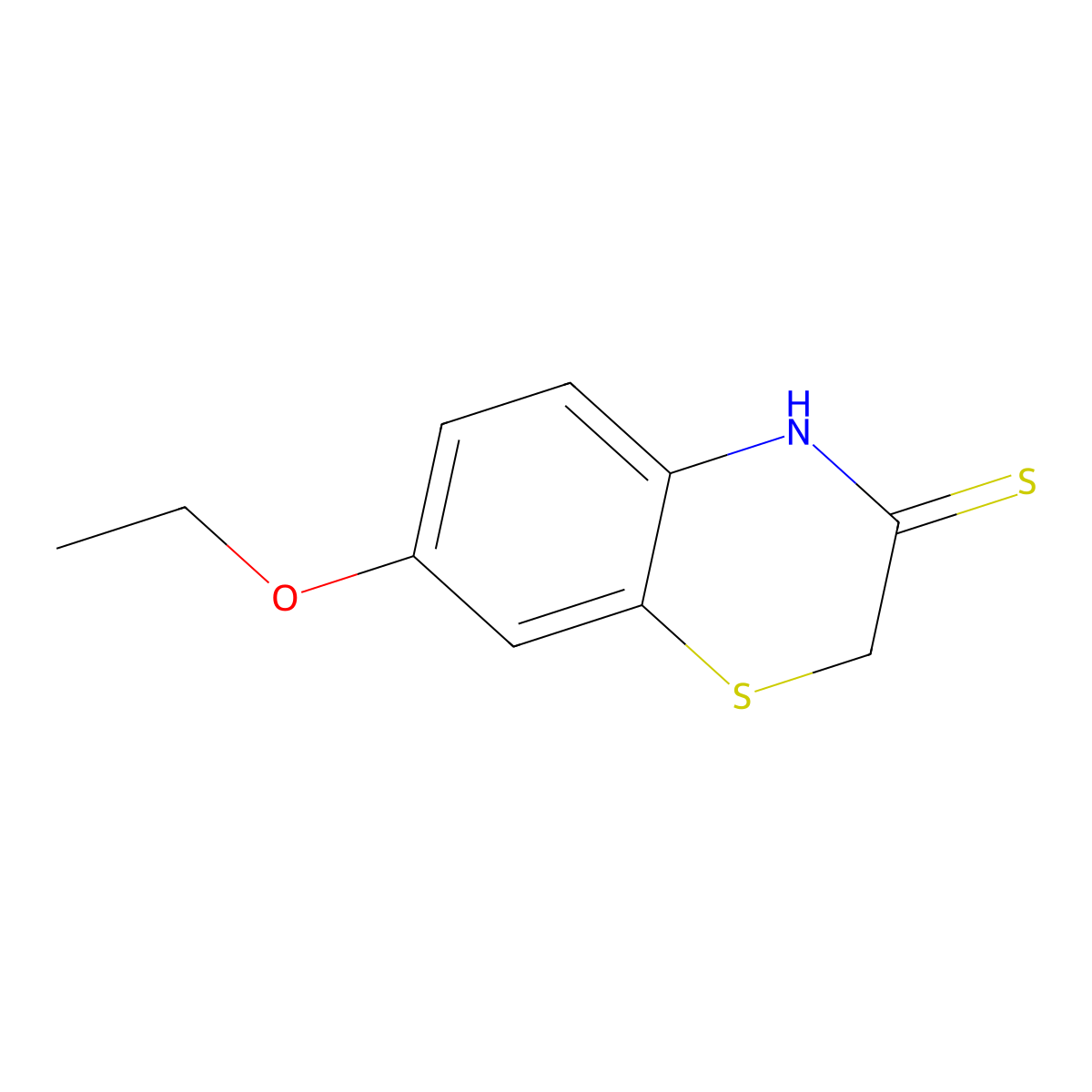 7-ethoxy-4H-1,4-benzothiazine-3-thione molecular structure, CAS 681472-42-4