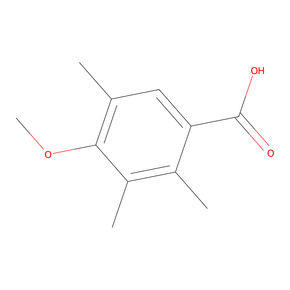 4-Methoxy-2,3,5-trimethylbenzoic acid molecular structure, CAS 681474-64-6