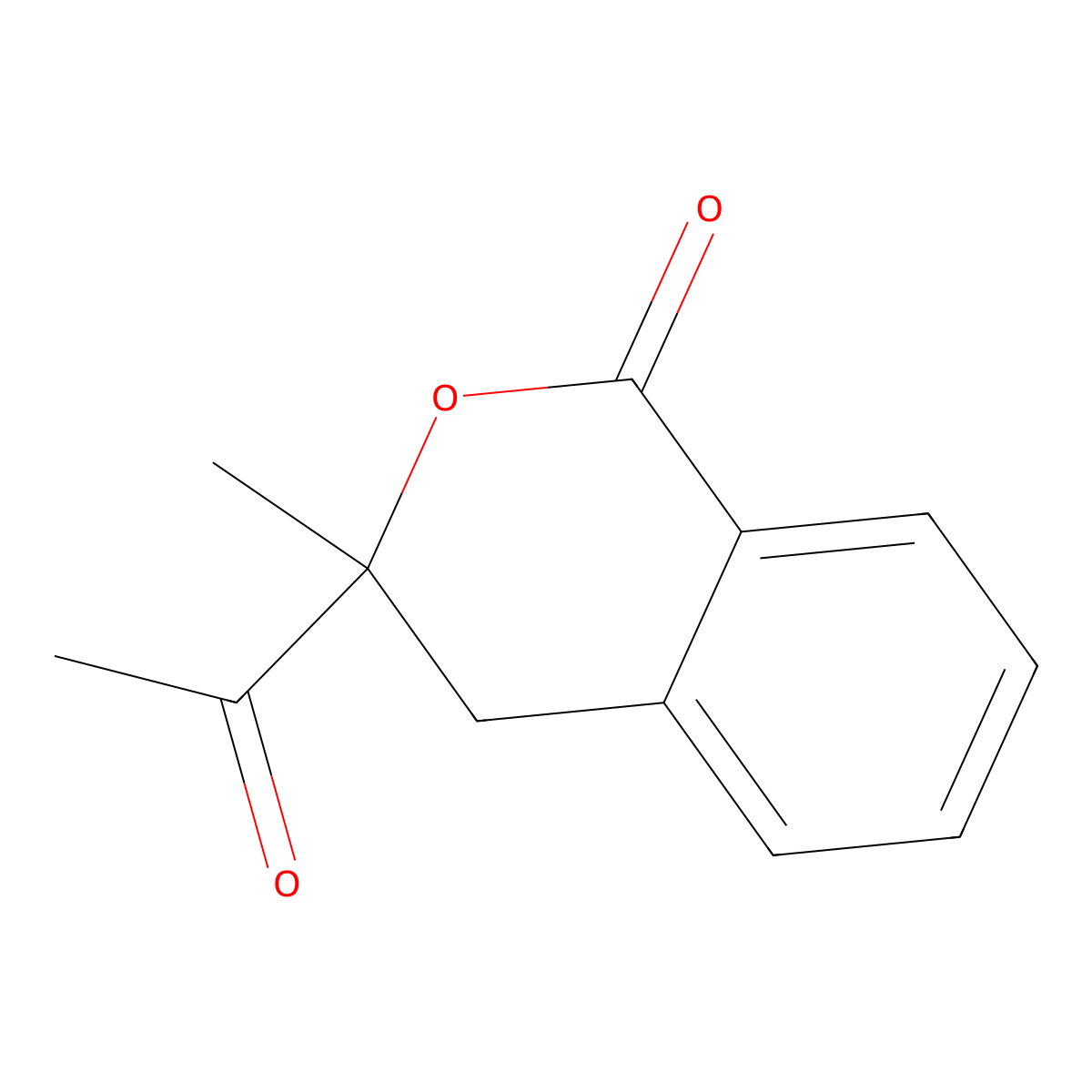 3-Acetyl-3-methyl-3,4-dihydro-1H-2-benzopyran-1-one molecular structure, CAS 681477-69-0