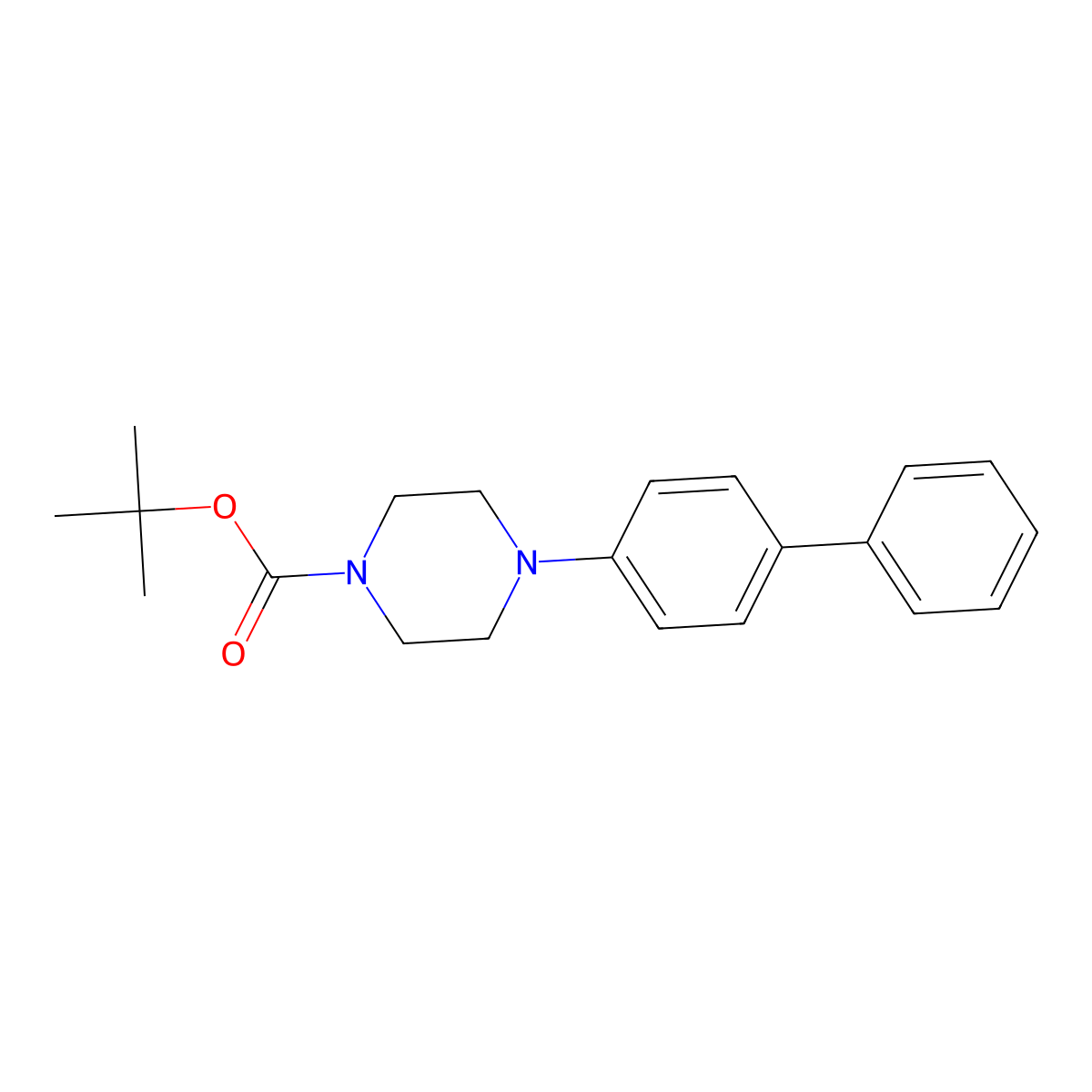 Tert-butyl 4-(4-biphenylyl)piperazine-1-carboxylate molecular structure, CAS 681482-18-8