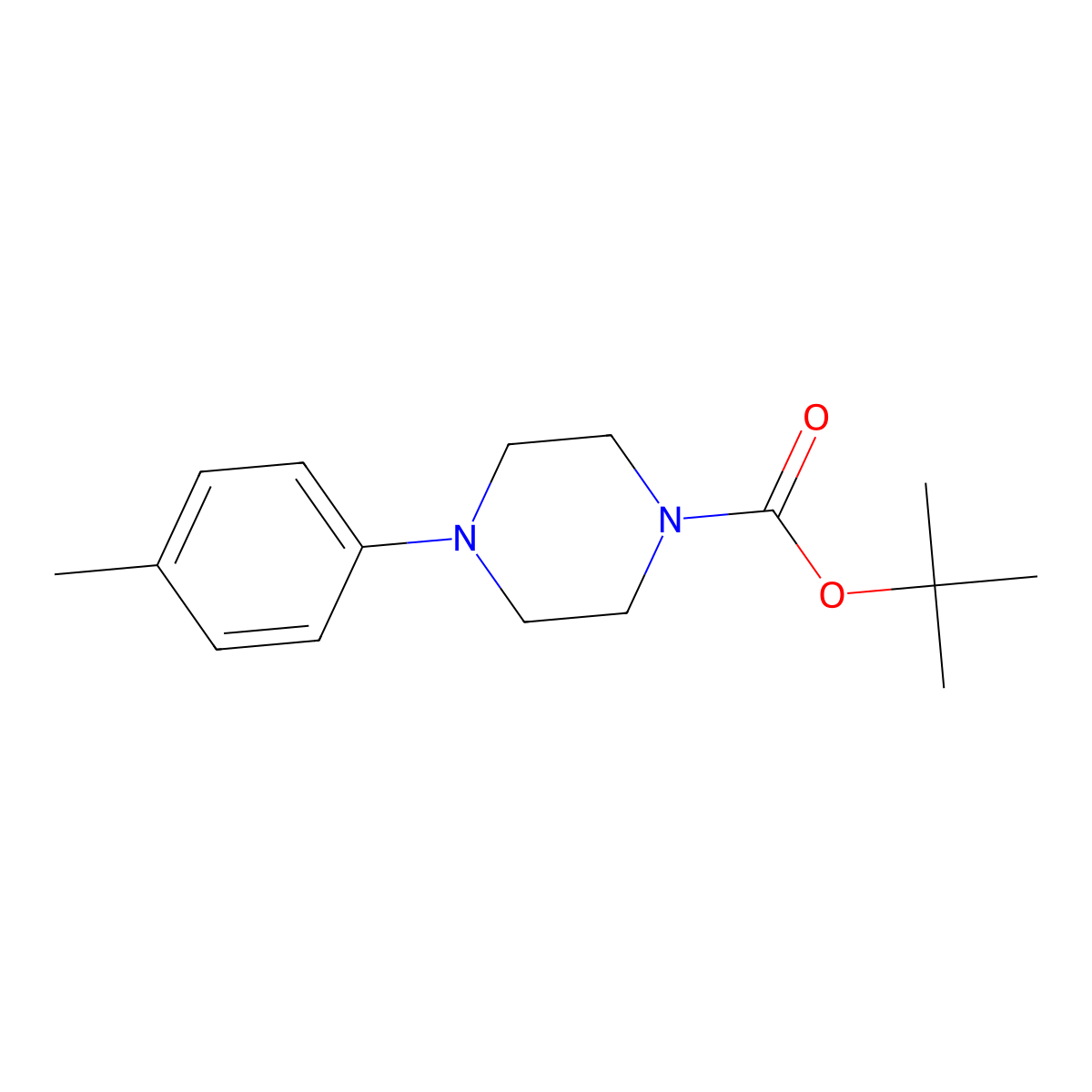 1-Boc-4-(4-methylphenyl)piperazine molecular structure, CAS 681482-19-9