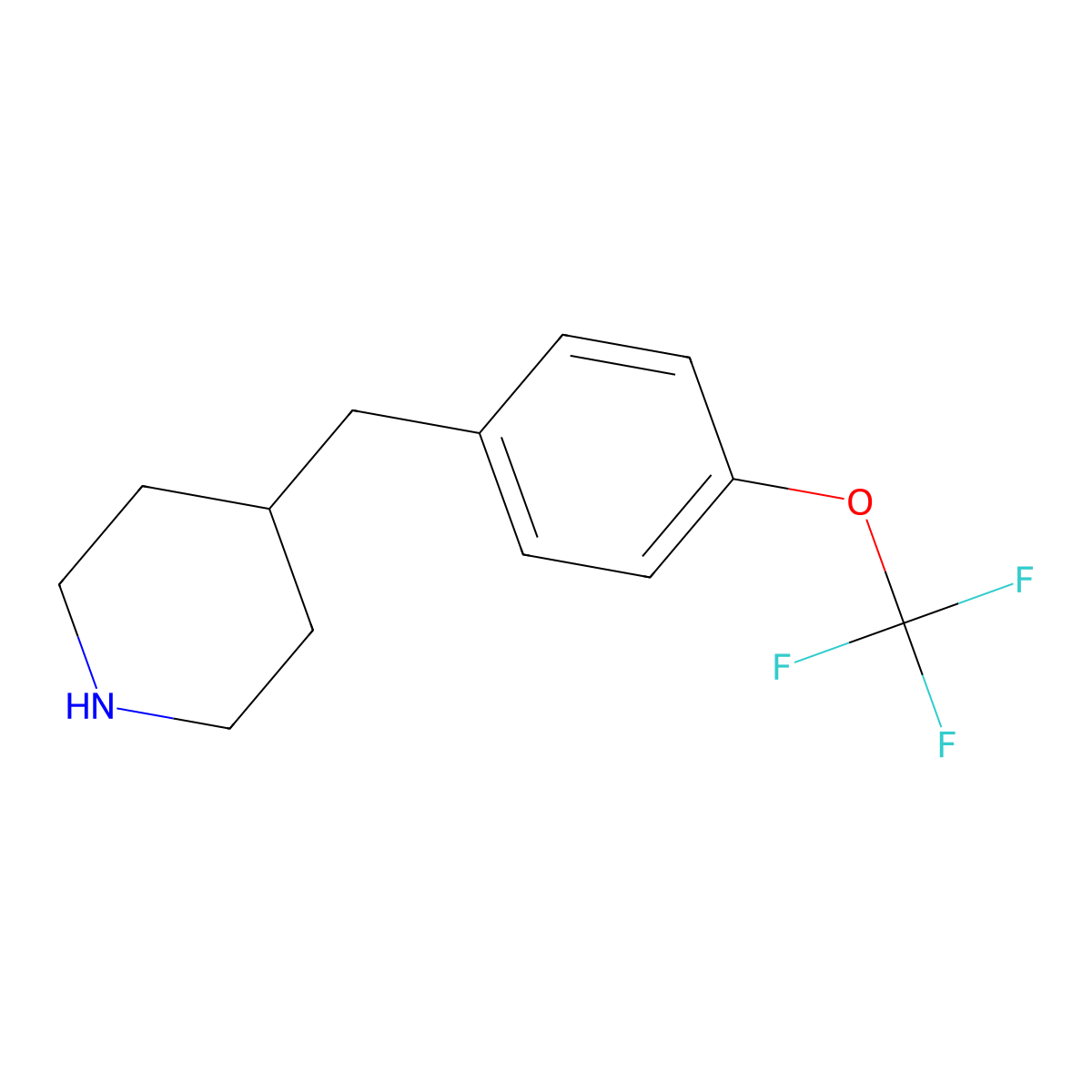 4-(4-Trifluoromethoxybenzyl)piperidine molecular structure, CAS 681482-50-8