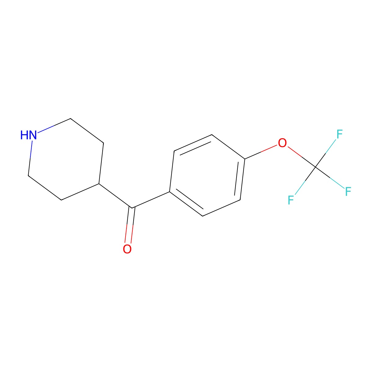 4-(4-Trifluoromethoxybenzoyl)-piperidine molecular structure, CAS 681482-56-4