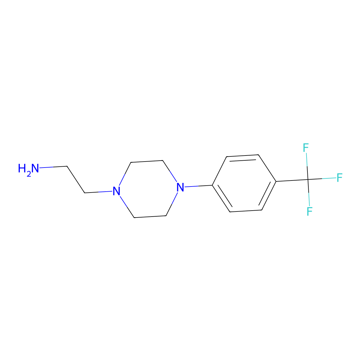 2-[4-(4-Trifluoromethylphenyl)piperazin-1-yl]ethylamine molecular structure, CAS 681482-58-6