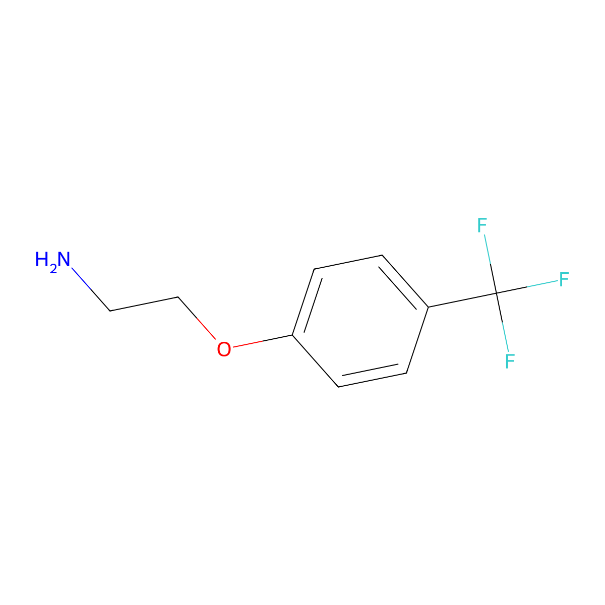 2-[4-(Trifluoromethyl)phenoxy]ethanamine molecular structure, CAS 681482-61-1