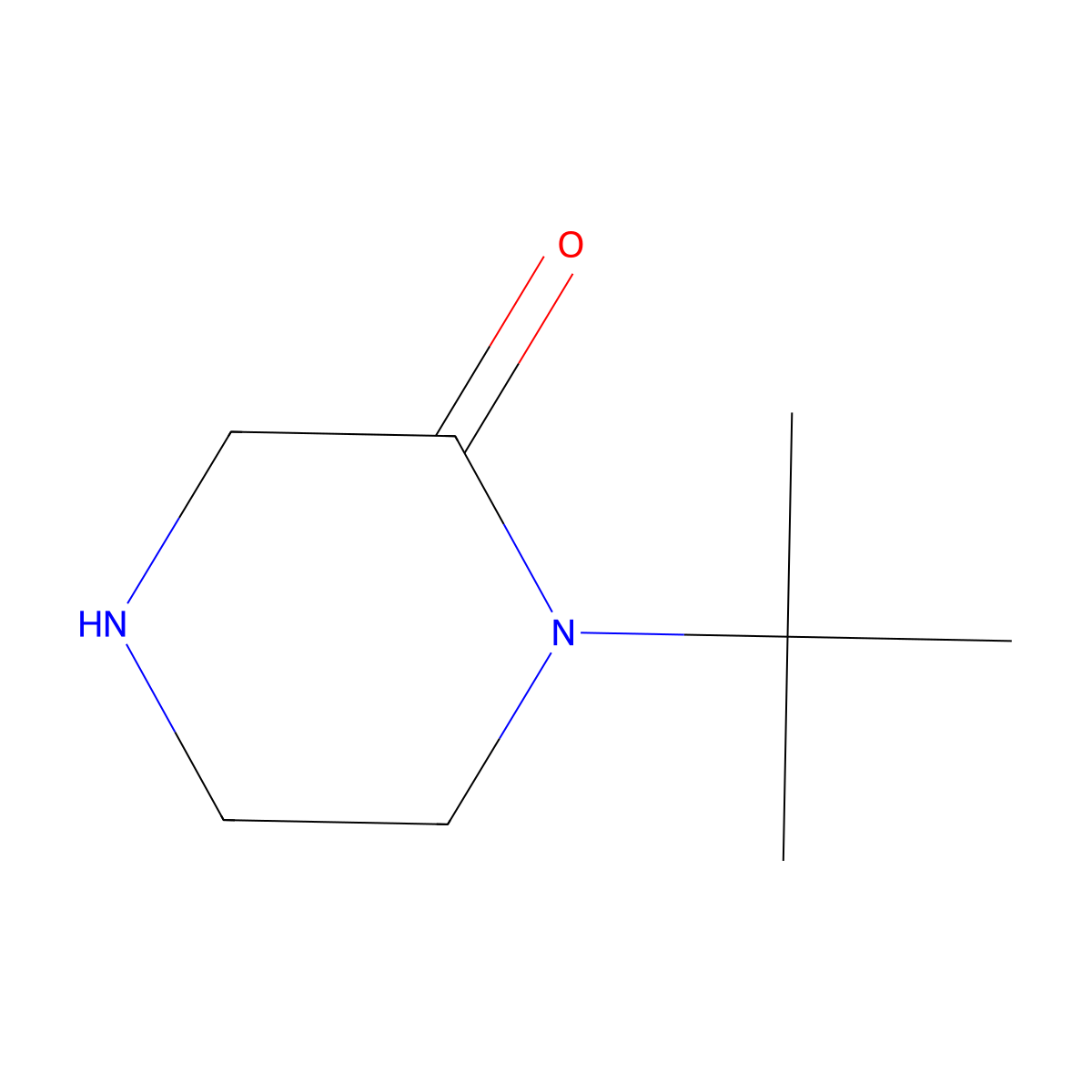 1-tert-Butyl-2-piperazinone molecular structure, CAS 681483-76-1