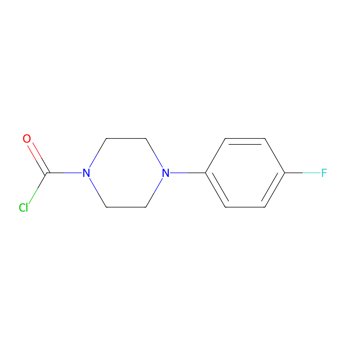 4-(4-Fluorophenyl)piperazine-1-carbonyl chloride molecular structure, CAS 681484-08-2