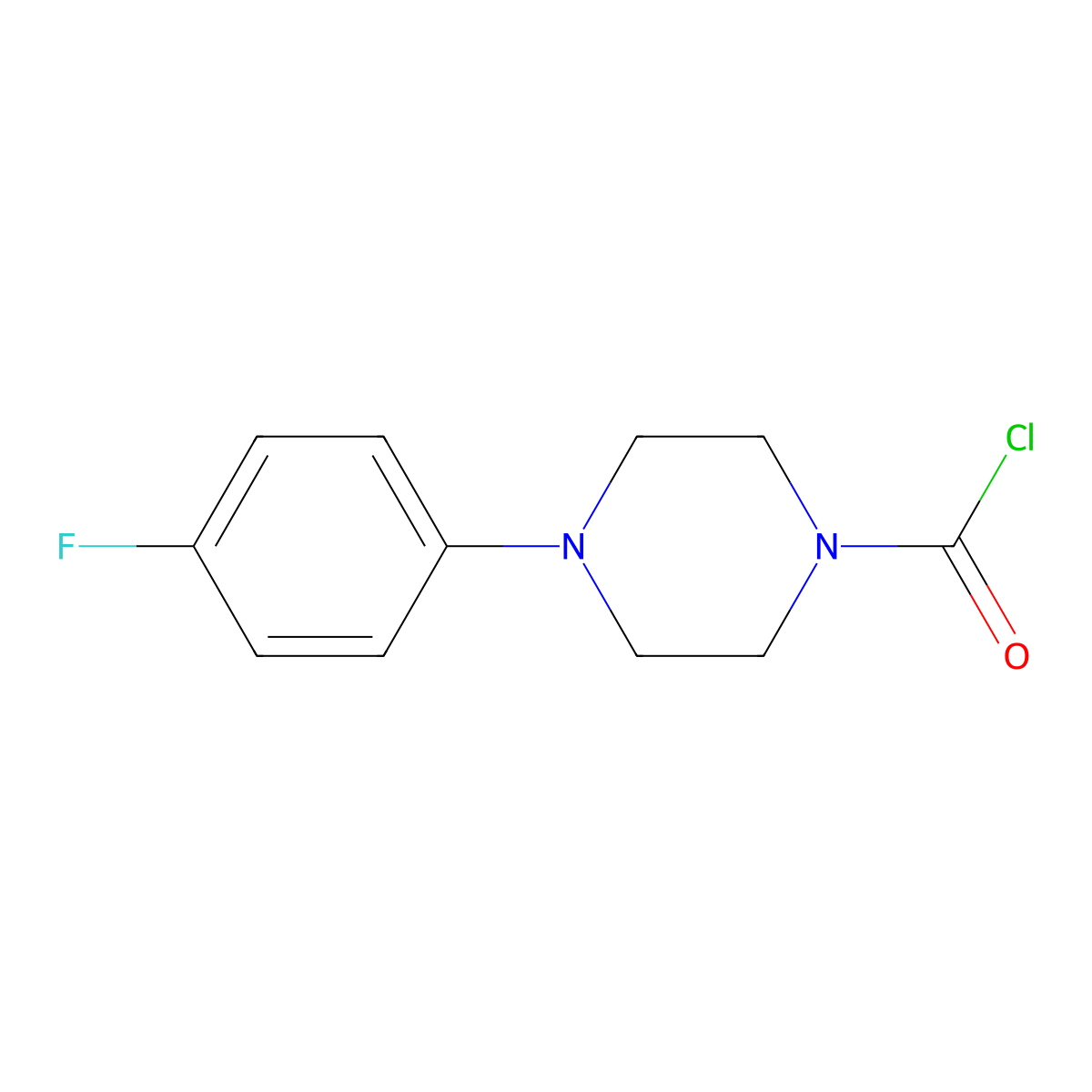 4-(4-Fluorophenyl)piperazine-1-carbonyl chloride molecular structure, CAS 681484-08-2