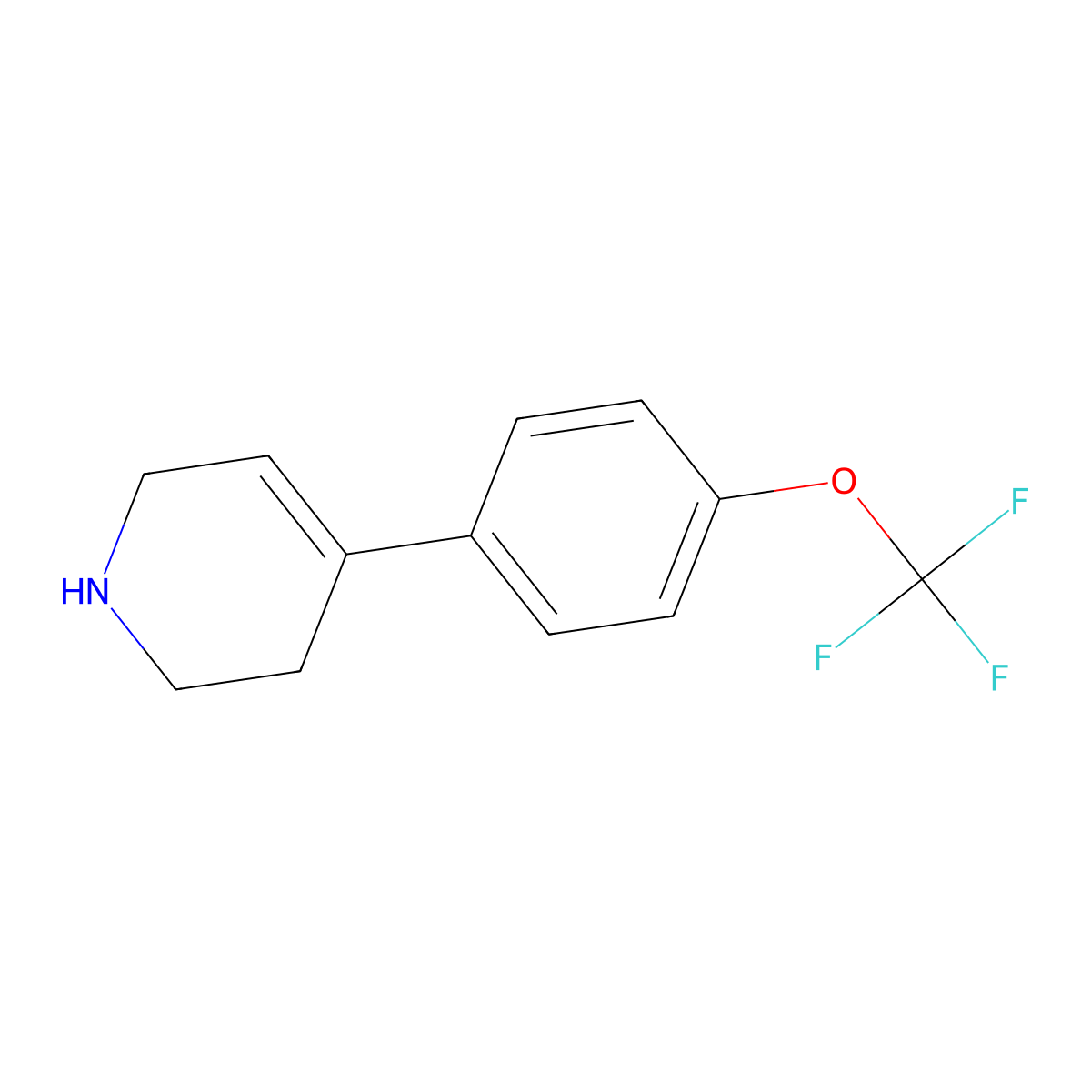 4-(4-(Trifluoromethoxy)phenyl)-1,2,3,6-tetrahydropyridine molecular structure, CAS 681484-40-2