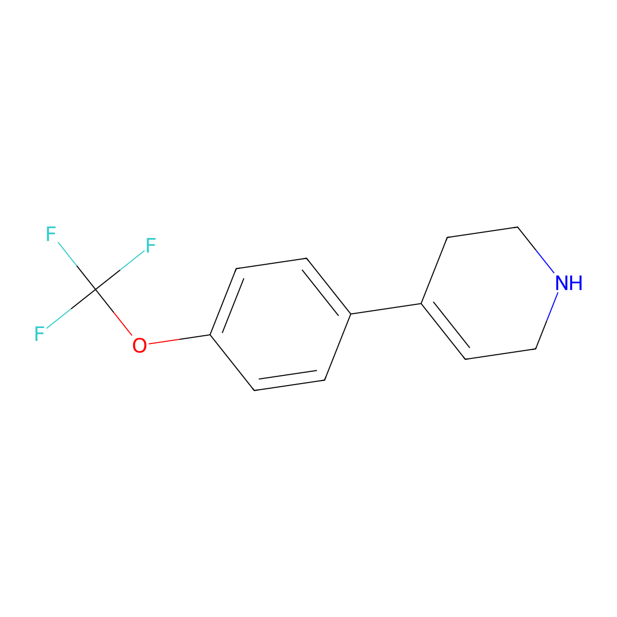 4-(4-(Trifluoromethoxy)phenyl)-1,2,3,6-tetrahydropyridine molecular structure, CAS 681484-40-2