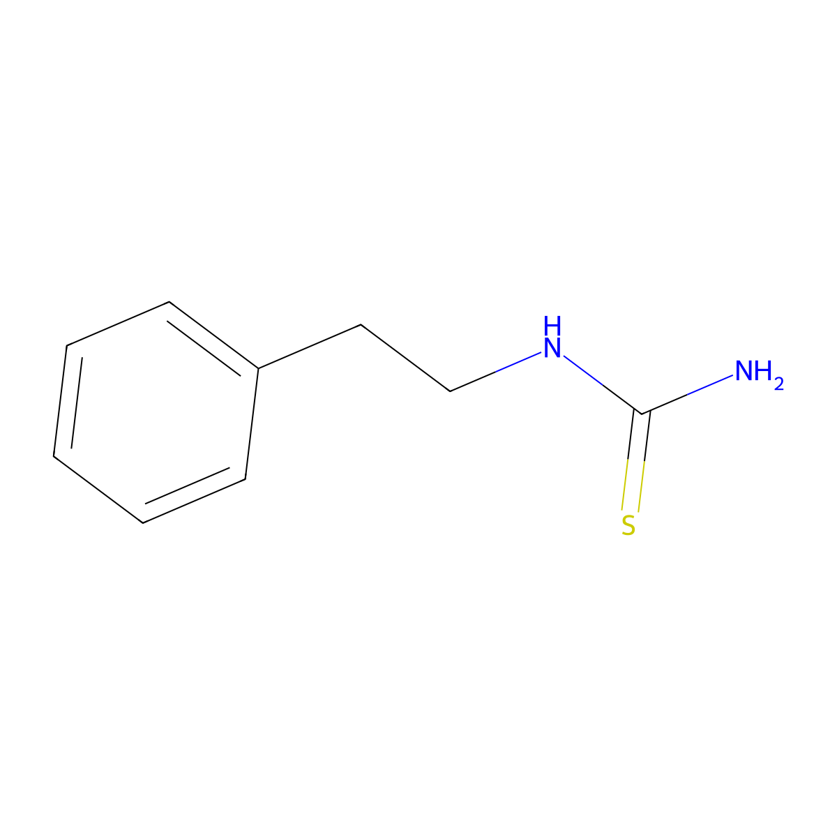(2-Phenylethyl)thiourea molecular structure, CAS 6815-00-5