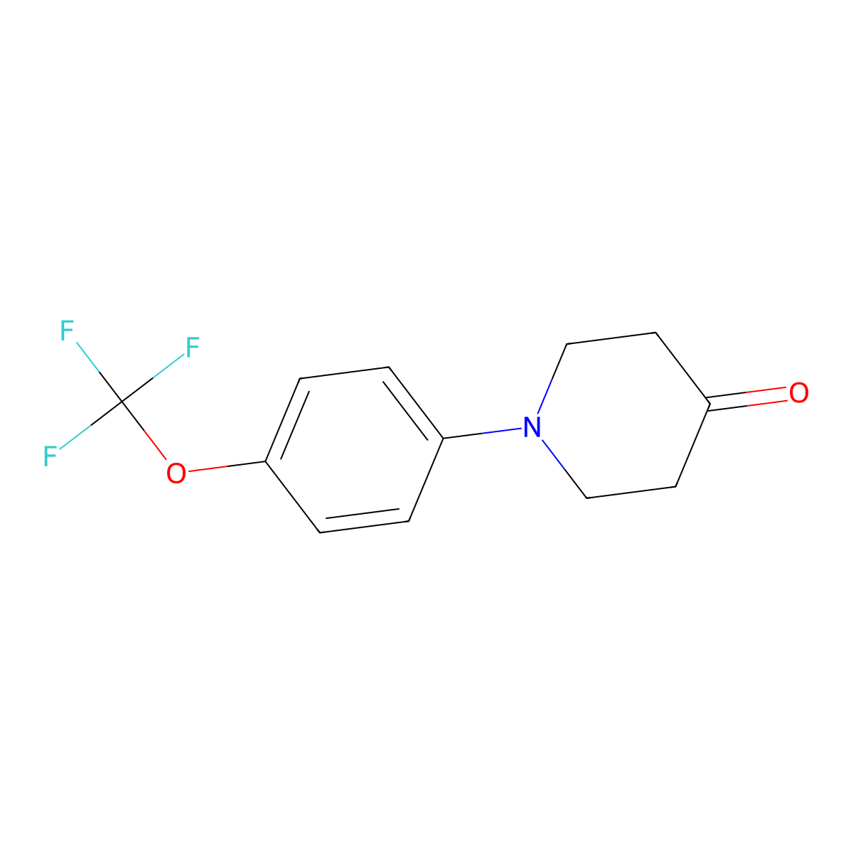 1-[4-(Trifluoromethoxy)phenyl]piperidin-4-one molecular structure, CAS 681508-68-9