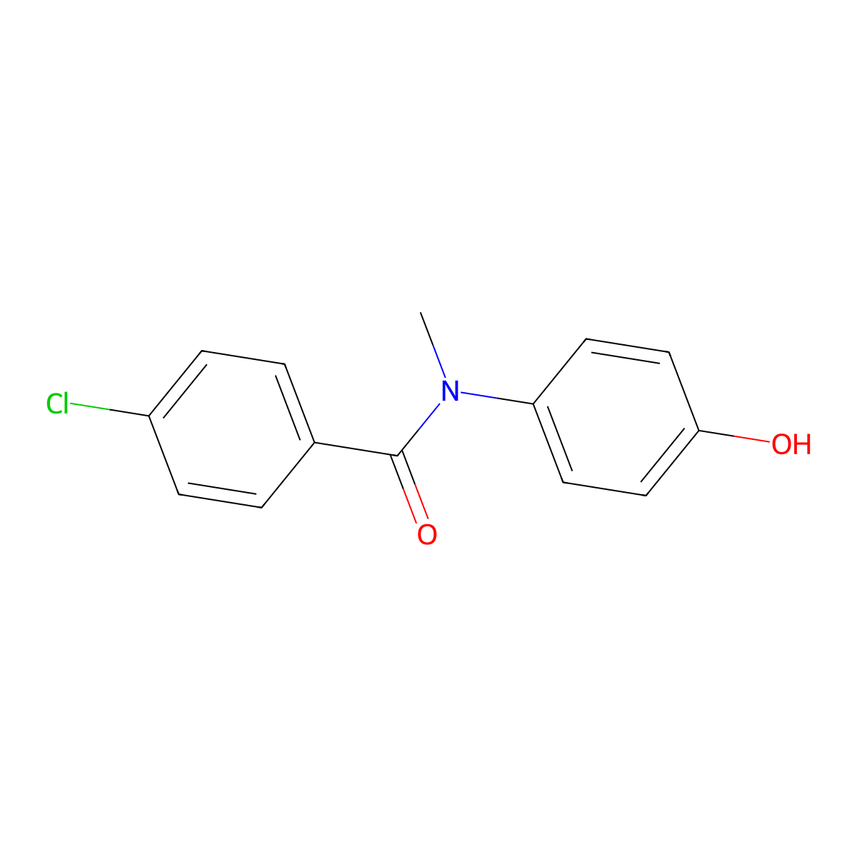 4-chloro-N-(4-hydroxyphenyl)-N-methylbenzamide molecular structure, CAS 681509-35-3