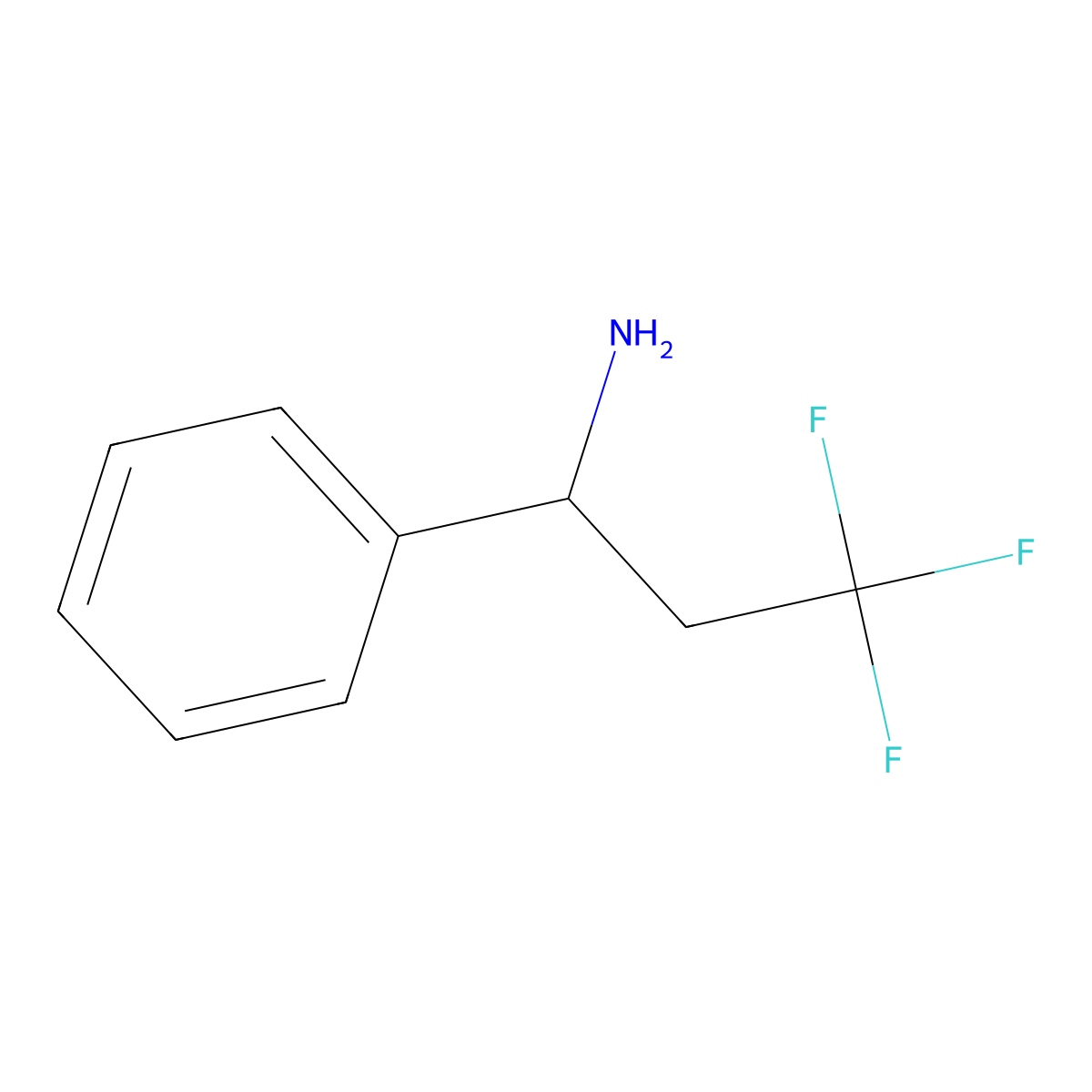 ((R)-1-Phenyl-3,3,3-trifluoropropyl)amine molecular structure, CAS 681509-87-5