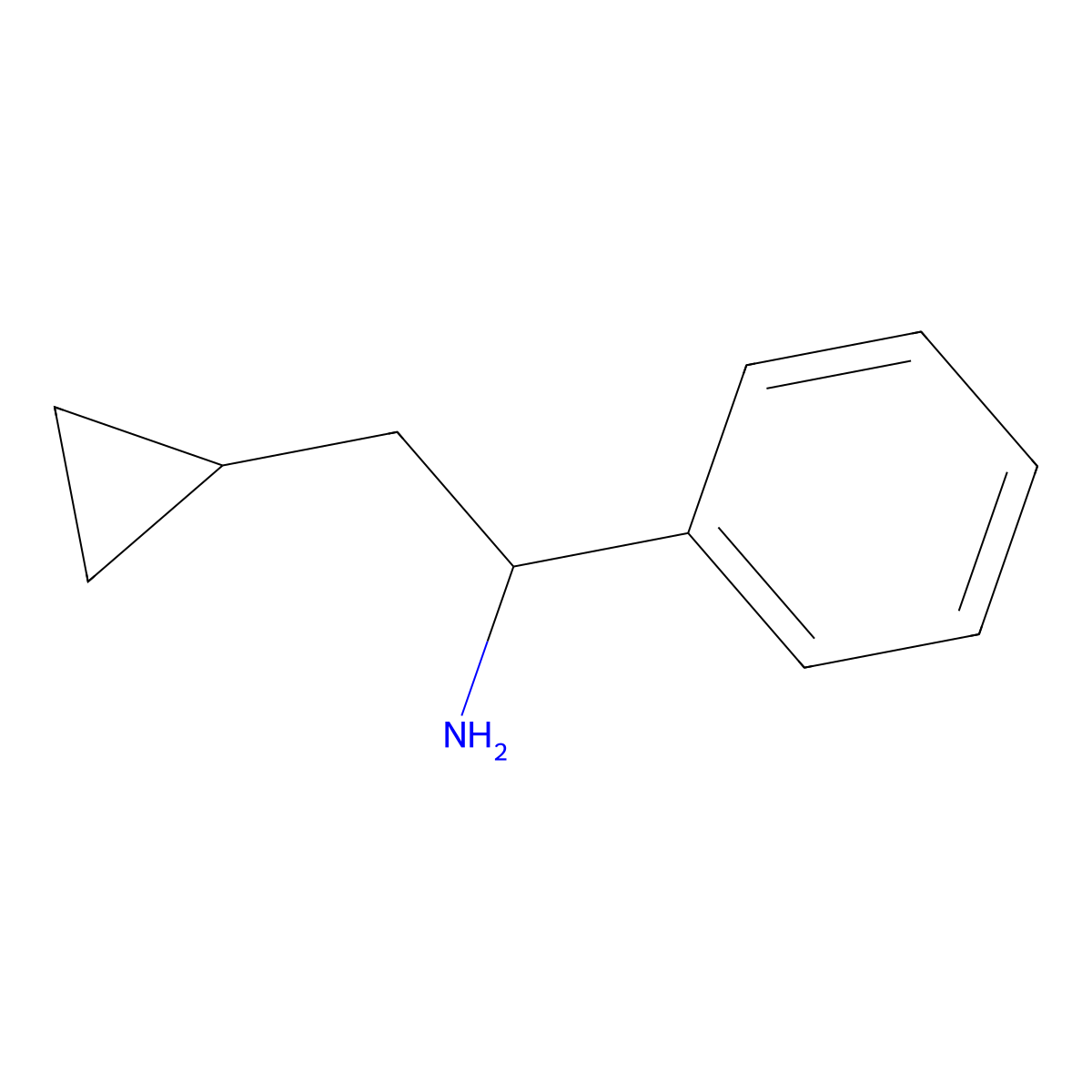 2-Cyclopropyl-1-phenylethan-1-amine molecular structure, CAS 681509-99-9
