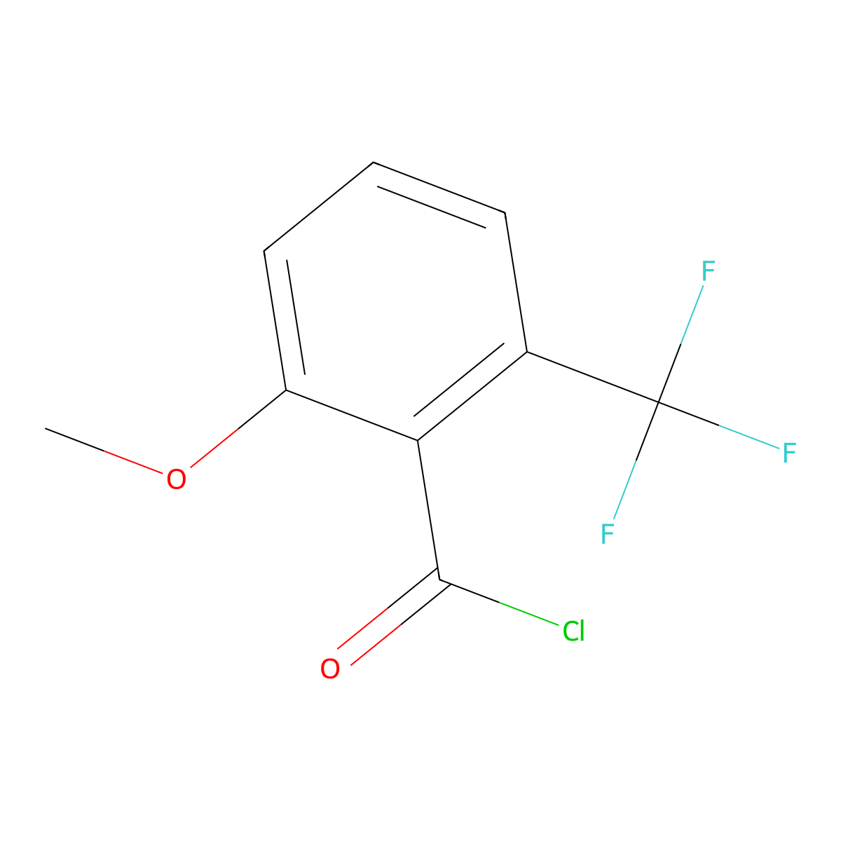 2-Methoxy-6-(trifluoromethyl)benzoyl chloride molecular structure, CAS 681510-01-0