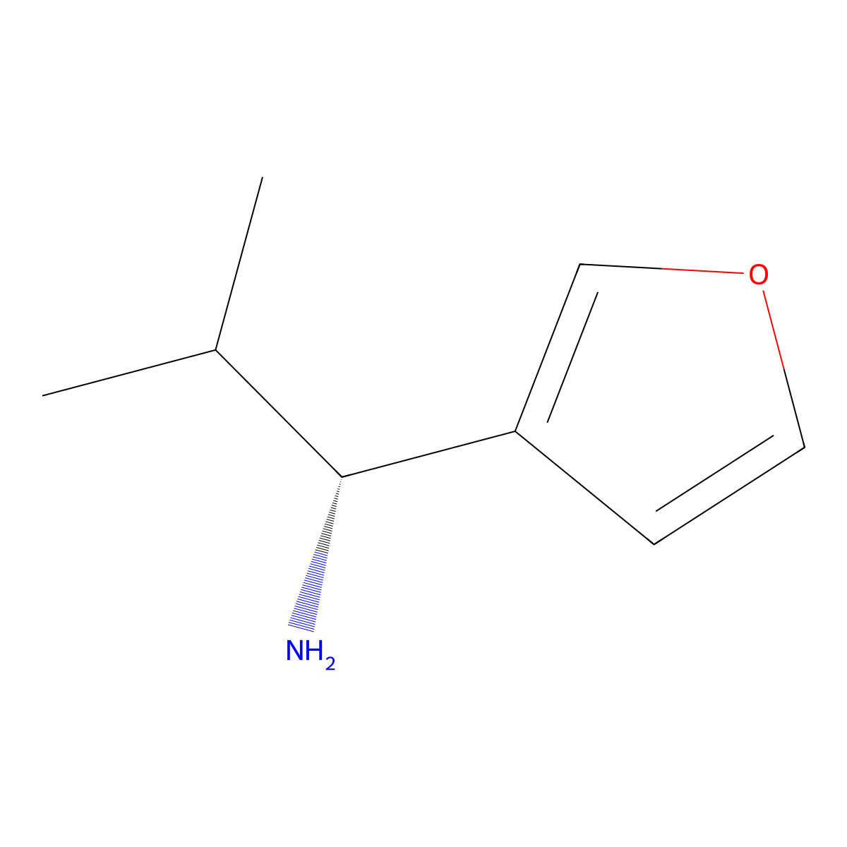 (1R)-1-(3-Furyl)-2-methylpropylamine molecular structure, CAS 681510-15-6