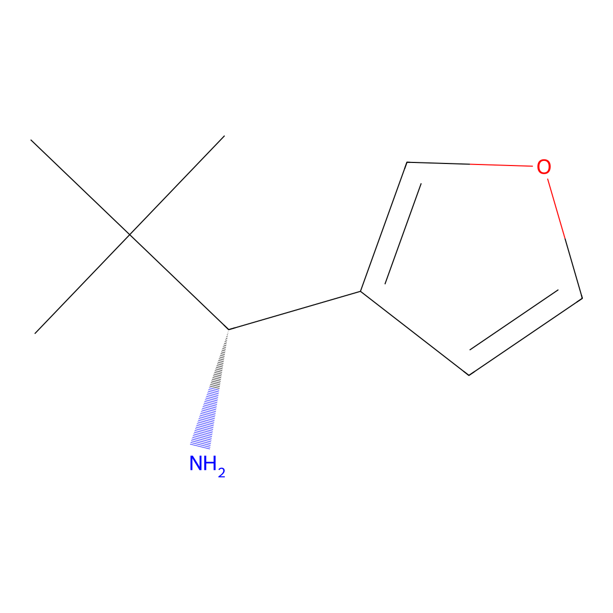 (1R)-1-(furan-3-yl)-2,2-dimethylpropan-1-amine molecular structure, CAS 681510-16-7