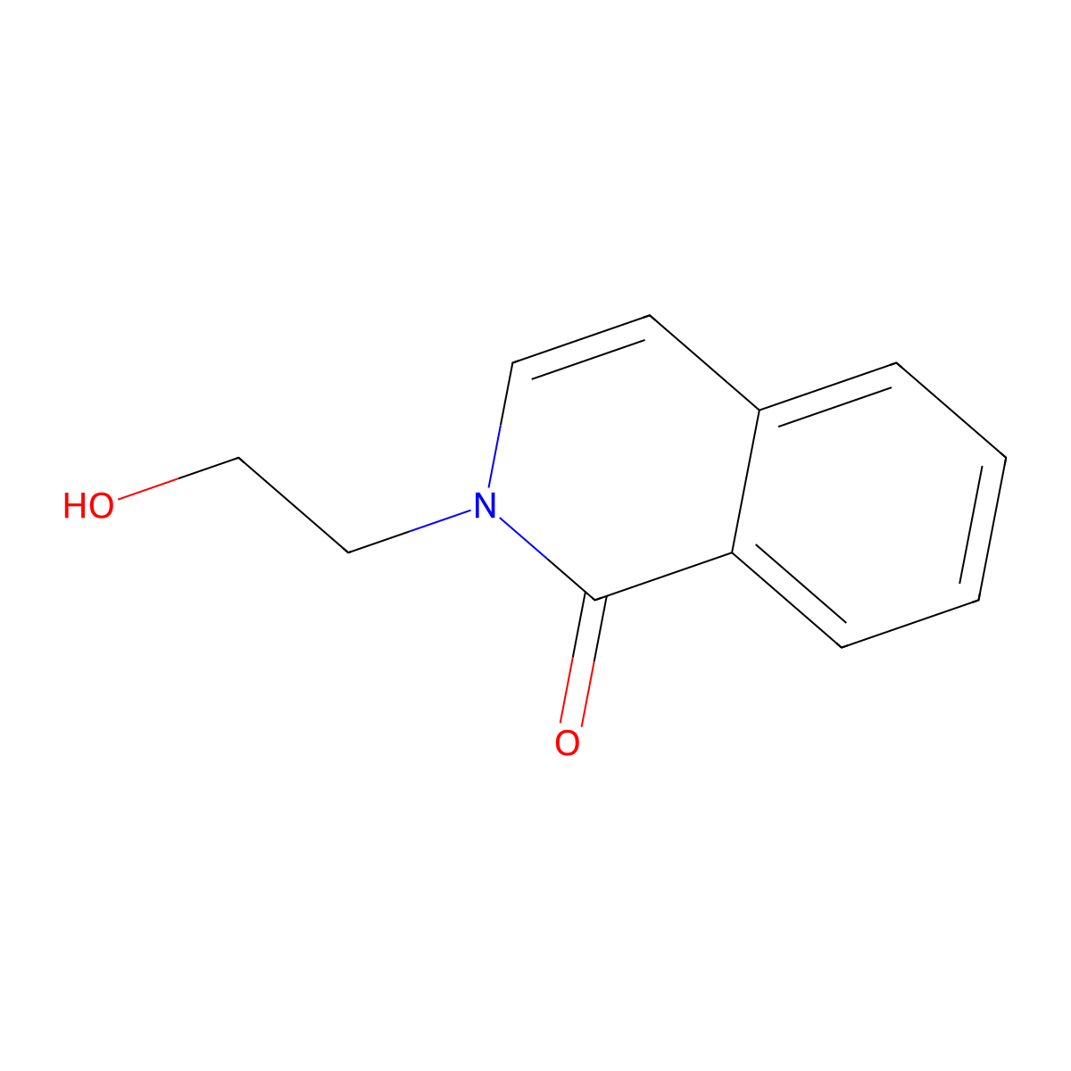 2-(2-hydroxyethyl)isoquinolin-1(2H)-one molecular structure, CAS 68152-20-5