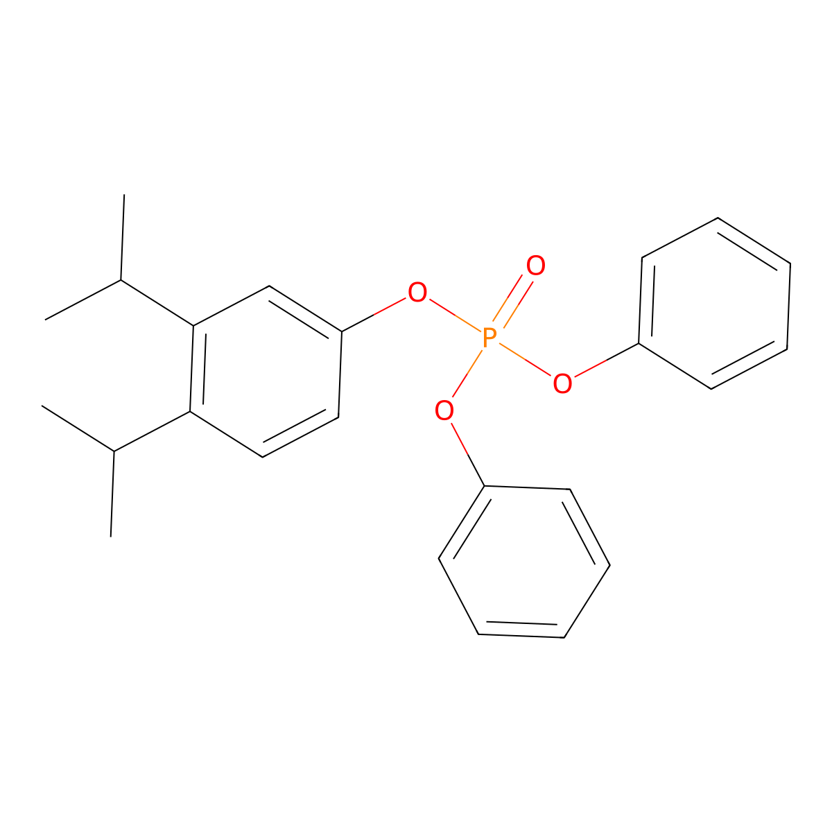 3,4-Diisopropylphenyl diphenyl phosphate molecular structure, CAS 68155-51-1