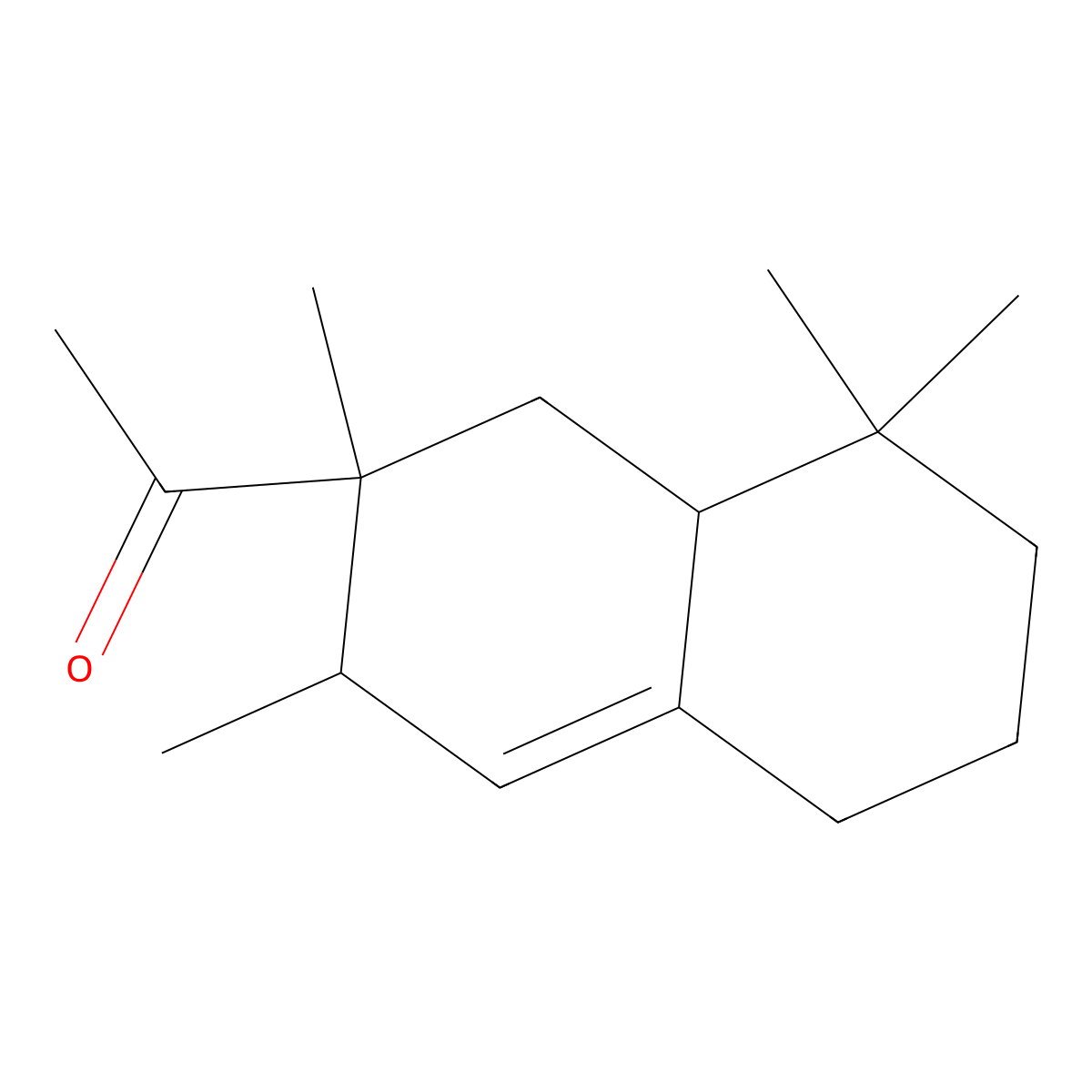 1-(2,3,8,8-Tetramethyl-1,2,3,5,6,7,8,8a-octahydronaphthalen-2-yl)ethanone molecular structure, CAS 68155-66-8