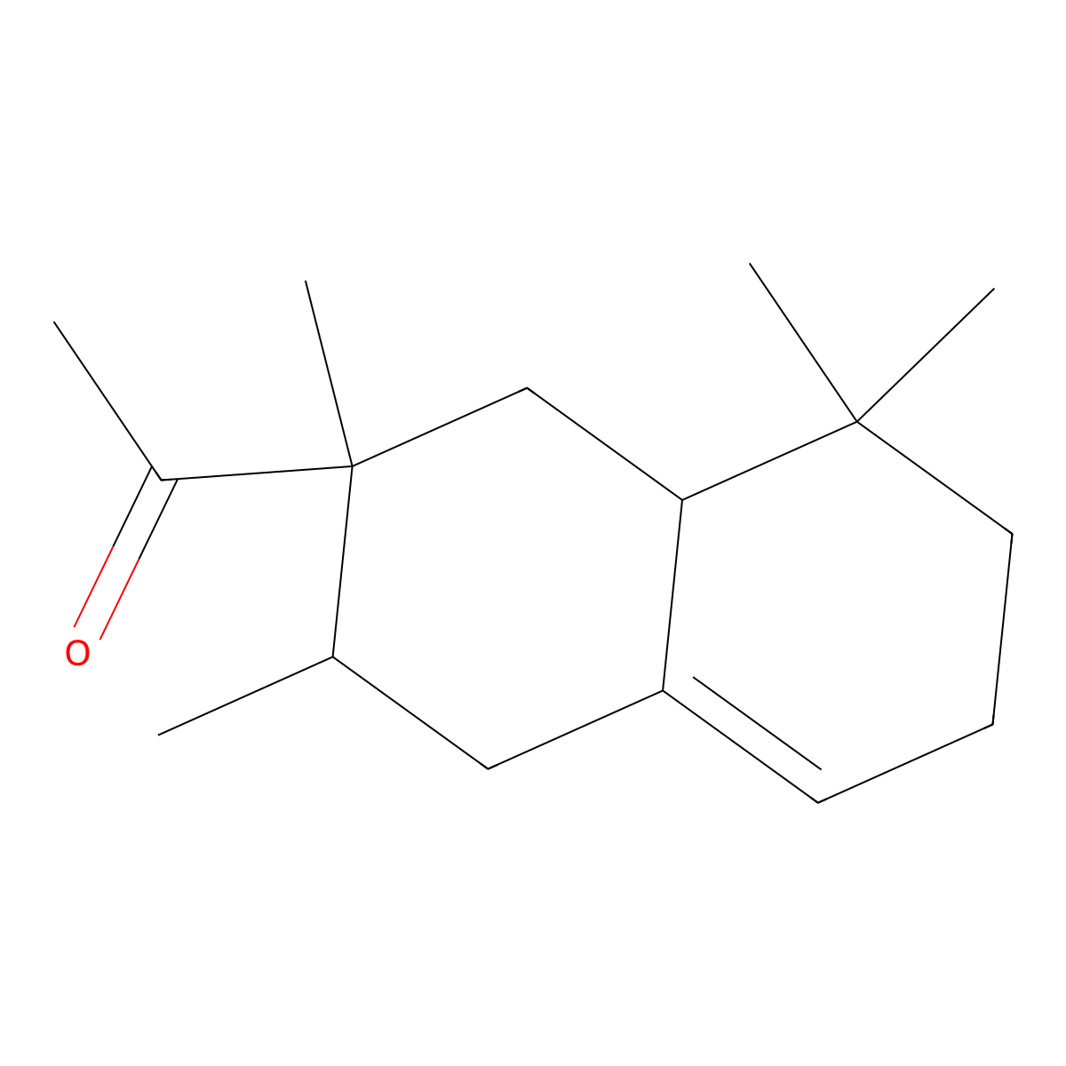 1-(2,3,8,8-Tetramethyl-1,2,3,4,6,7,8,8a-octahydronaphthalen-2-yl)ethanone molecular structure, CAS 68155-67-9