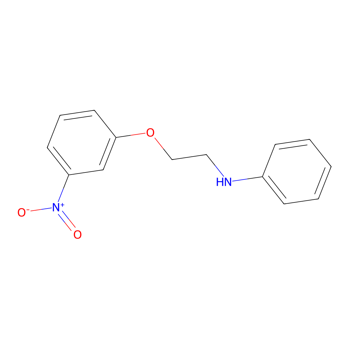 N-[2-(3-Nitrophenoxy)ethyl]aniline molecular structure, CAS 68157-89-1