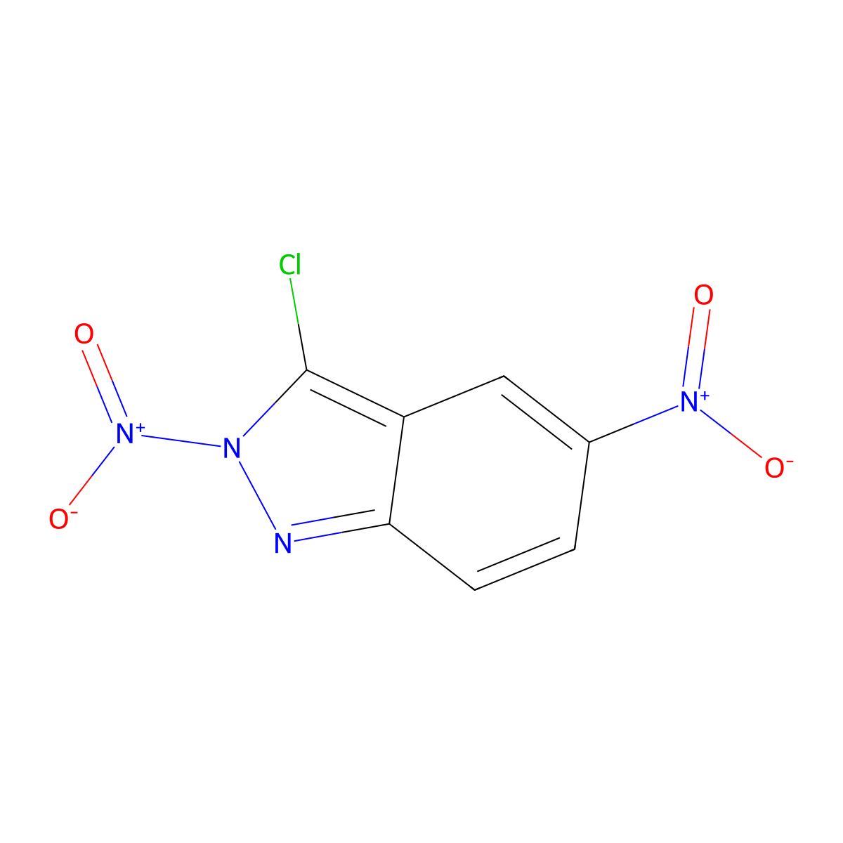 3-Chloro-2,5-dinitroindazole molecular structure, CAS 68159-06-8