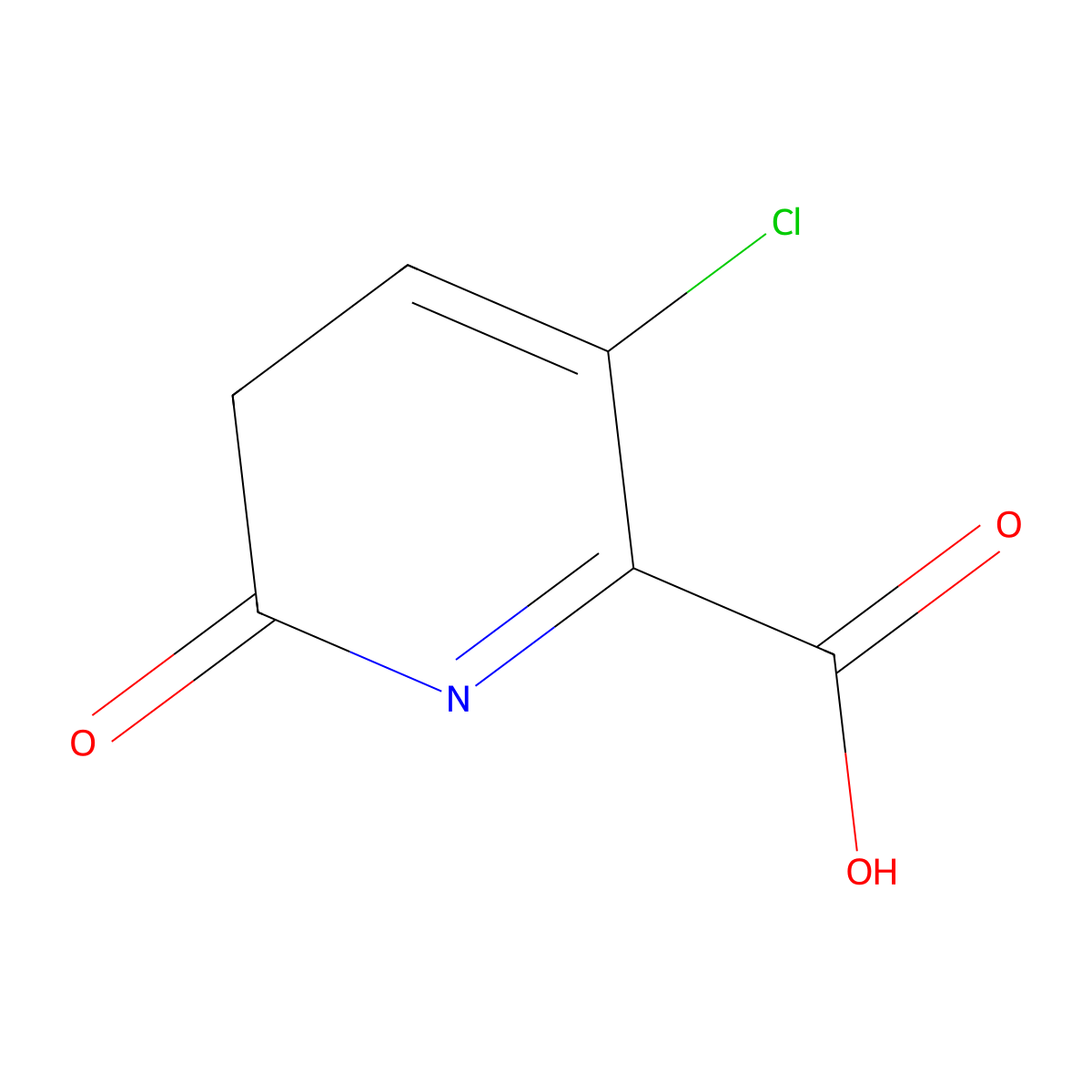 3-Chloro-6-oxo-5,6-dihydropyridine-2-carboxylic acid molecular structure, CAS 68160-46-3