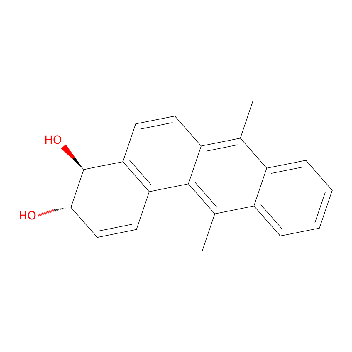 rel-(3R,4R)-3,4-Dihydro-7,12-dimethylbenz(a)anthracene-3,4-diol molecular structure, CAS 68162-13-0