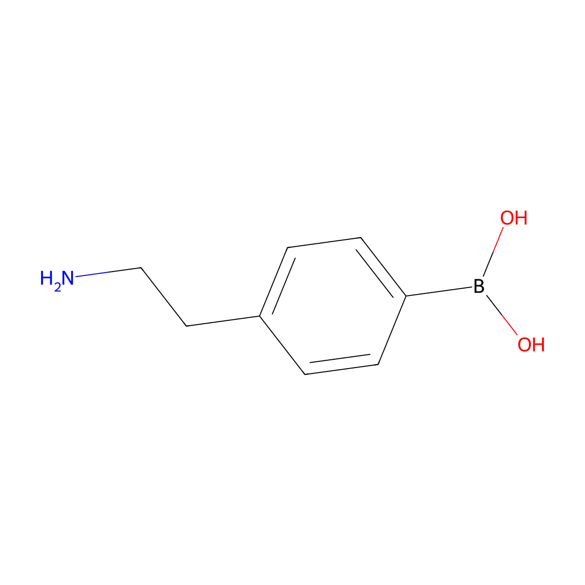 (4-(2-Aminoethyl)phenyl)boronic acid molecular structure, CAS 68162-46-9