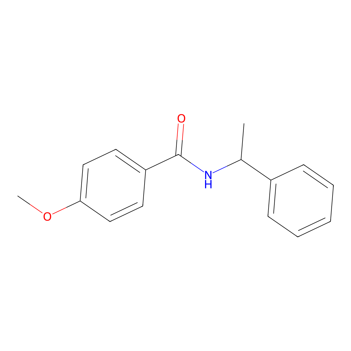 4-methoxy-N-(1-phenylethyl)benzamide molecular structure, CAS 68162-84-5