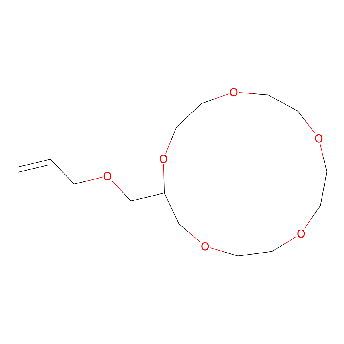 2-[(2-Propen-1-yloxy)methyl]-1,4,7,10,13-pentaoxacyclopentadecane molecular structure, CAS 68167-86-2