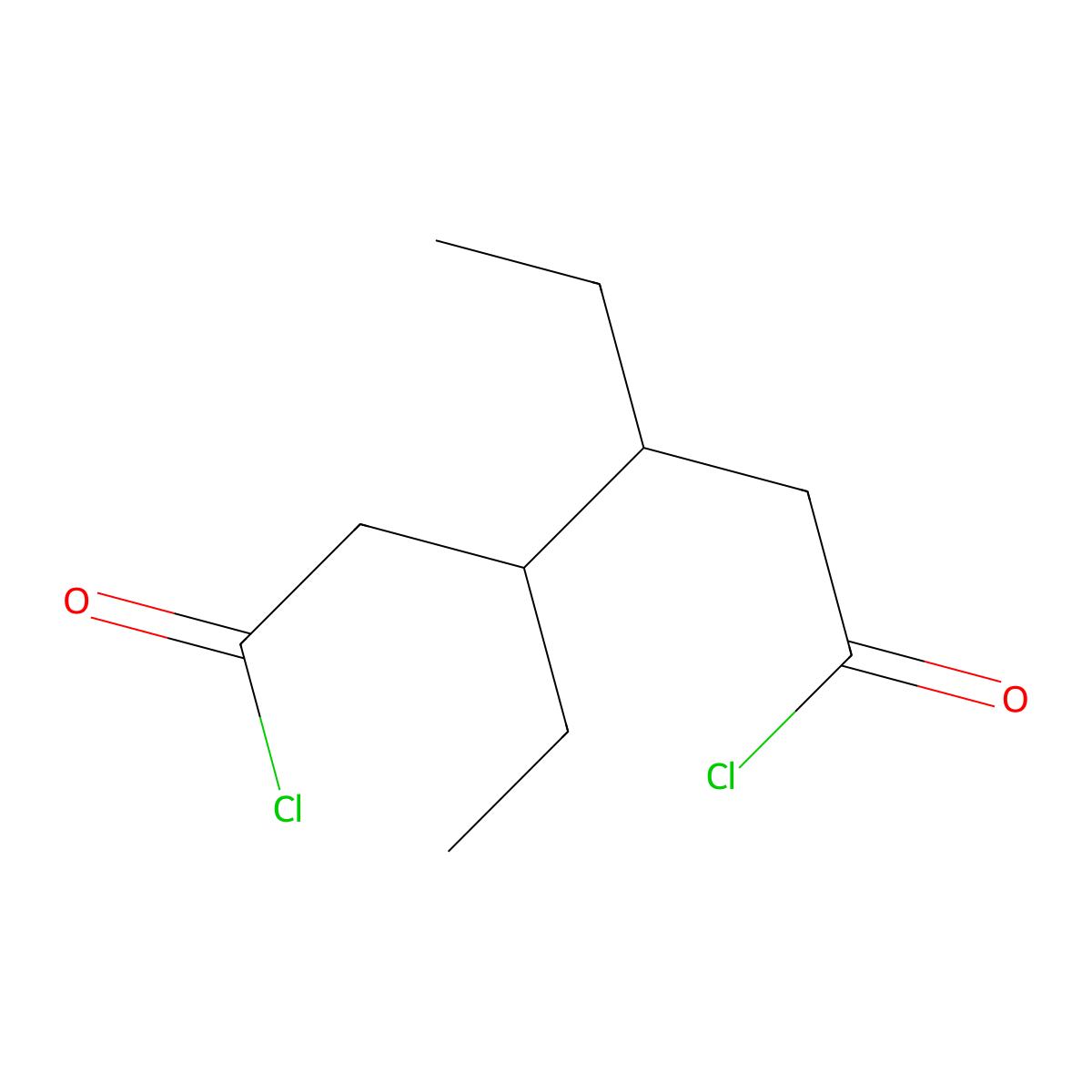 Hexanedioyl dichloride, diethyl- molecular structure, CAS 68171-35-7