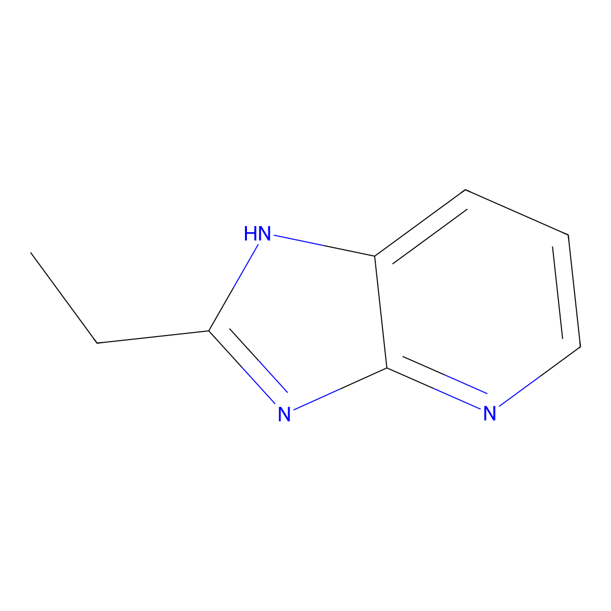 2-Ethyl-1H-imidazo[4,5-b]pyridine molecular structure, CAS 68175-08-6