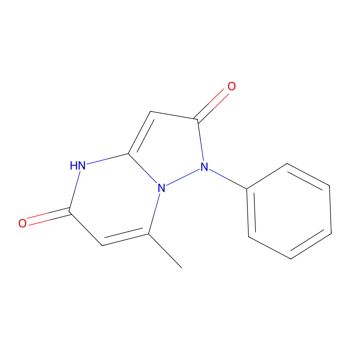 7-methyl-1-phenylpyrazolo[1,5-a]pyrimidine-2,5(1H,4H)-dione molecular structure, CAS 68175-27-9