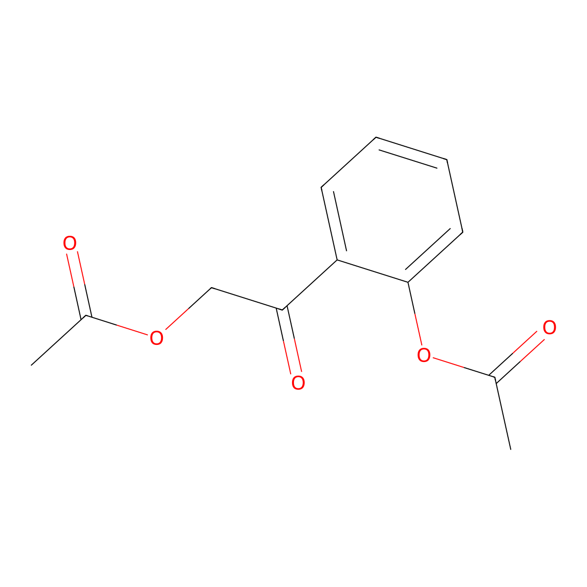 2-[(Acetyloxy)acetyl]phenyl acetate molecular structure, CAS 68176-37-4