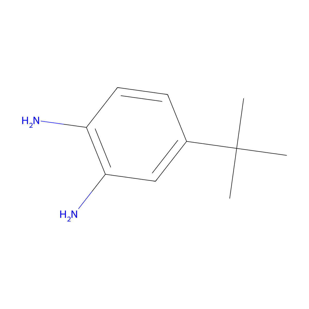 4-Tert-butylbenzene-1,2-diamine molecular structure, CAS 68176-57-8