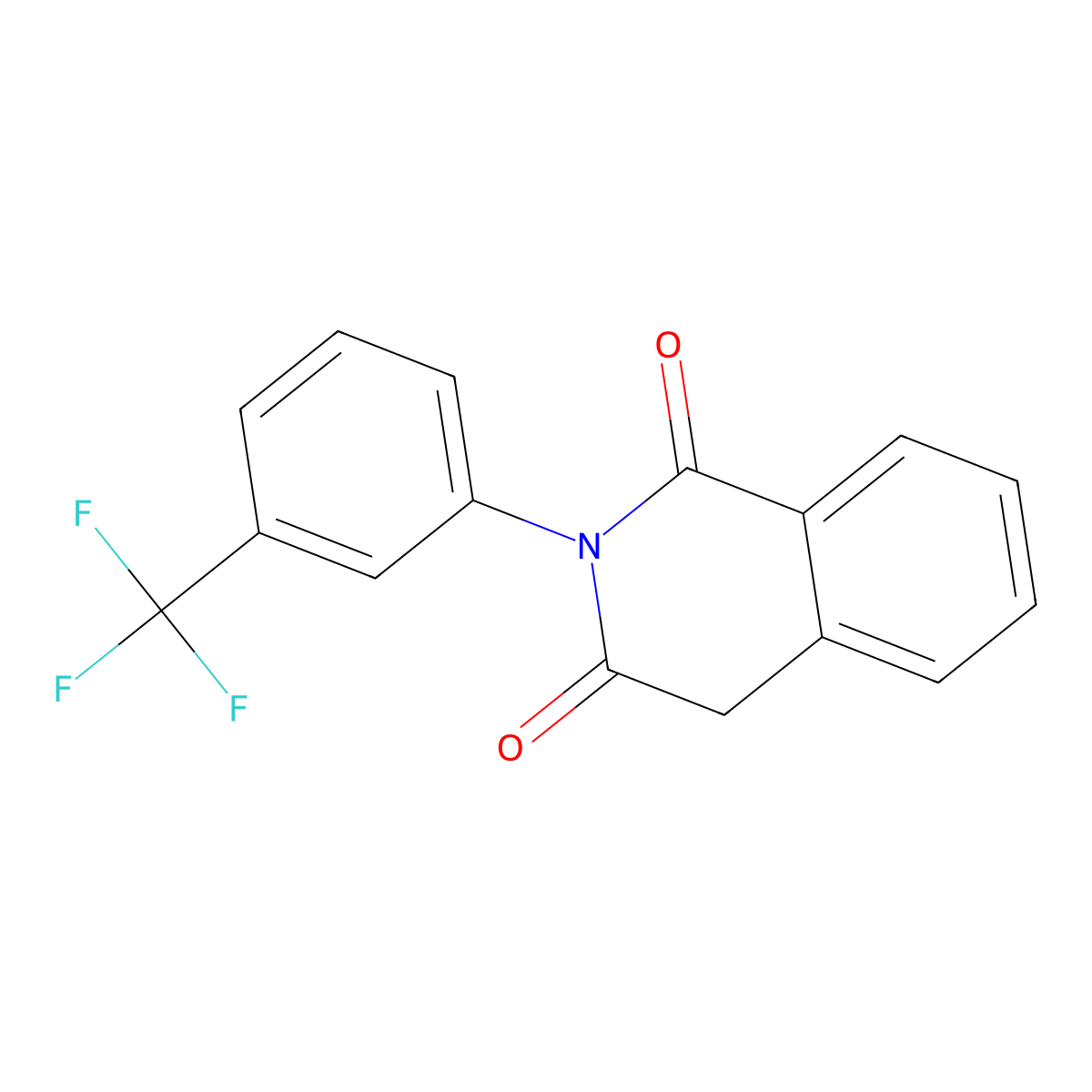 2-[3-(Trifluoromethyl)phenyl]-1,2,3,4-tetrahydroisoquinoline-1,3-dione molecular structure, CAS 68178-69-8