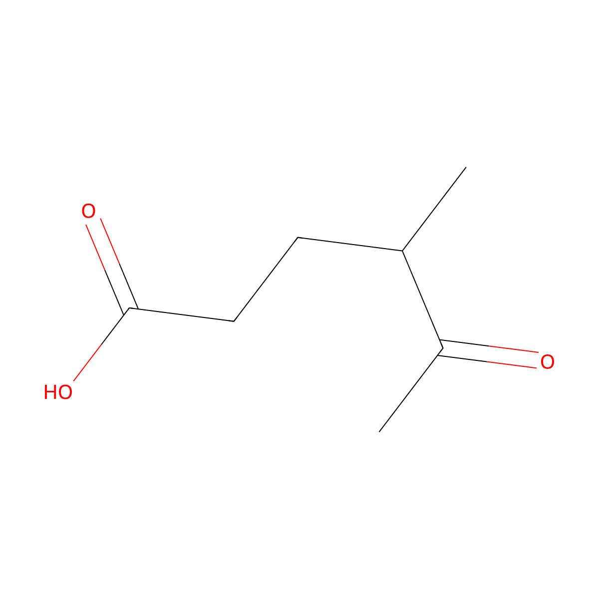 4-Methyl-5-oxohexanoic acid molecular structure, CAS 6818-07-1