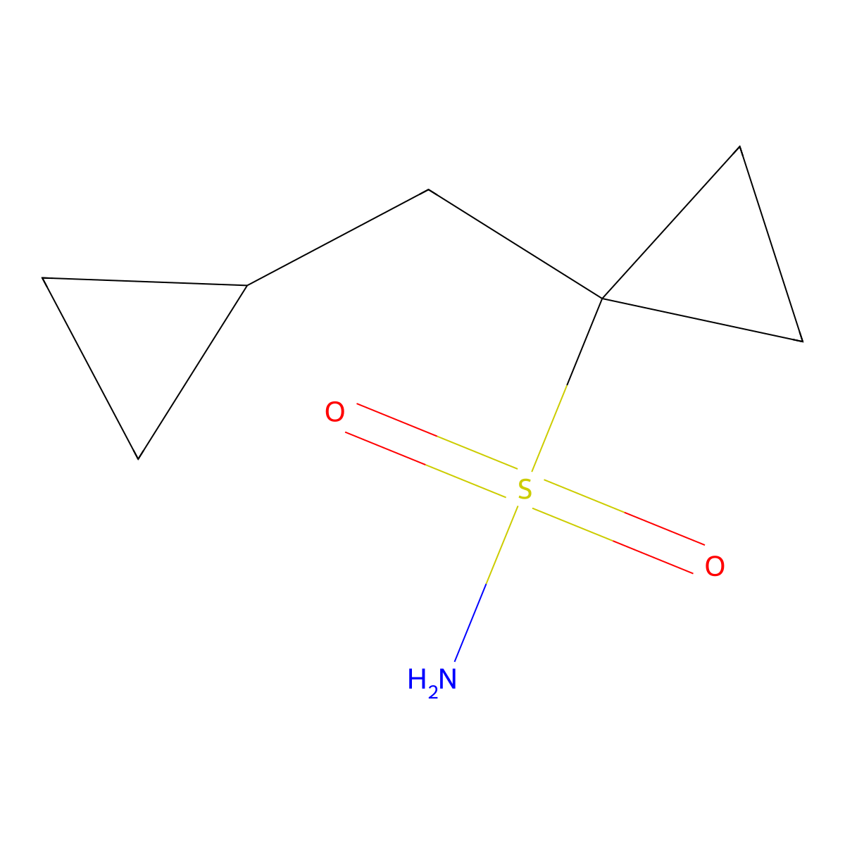 1-(Cyclopropylmethyl)cyclopropane-1-sulfonamide molecular structure, CAS 681808-44-6