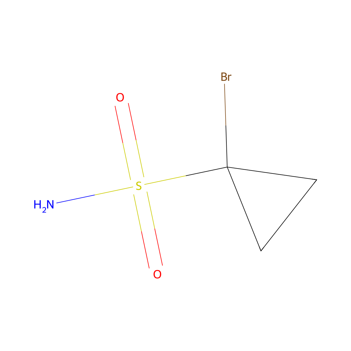 1-Bromocyclopropane-1-sulfonamide molecular structure, CAS 681808-52-6